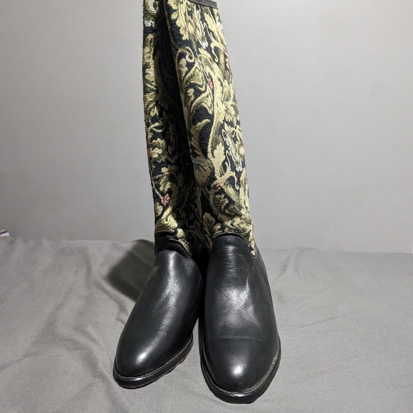 NWT Vintage Seychelles Paisley Tapestry with black leather knee high boots - Picture 15 of 15